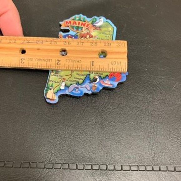 Maine State Wood Refrigerator Magnet - Picture 3 of 5